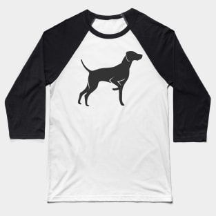 black dog Baseball T-Shirt